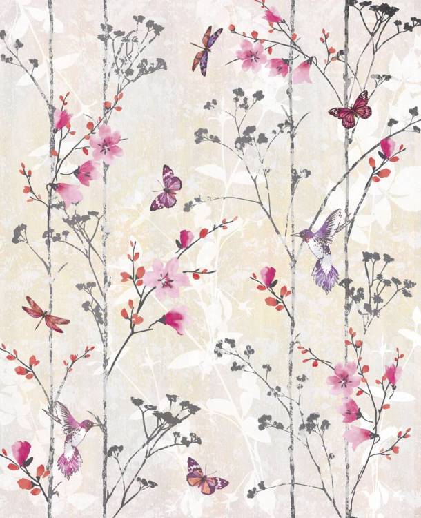 Бесшовные Eco обои Ortograf Flora 31121 Sugar Tree ivory Жемчуг ОЕ-Р3