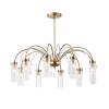 Большая хрустальная люстра на штанге ST Luce Люминера SL1401.303.10