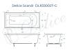 Ванна из искусственного камня Delice Scandi DLR330028-G 175x70, белая глянцевая, без ножек фото 10