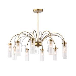 Большая хрустальная люстра на штанге ST Luce Люминера SL1401.303.10