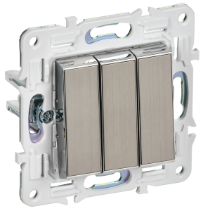 Выключатель 3-клавишный IEK Skandy SK-V30-0-10-K50 никель