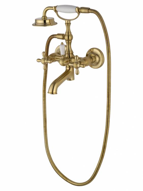 Смеситель для ванны Wonzon & Woghand WW-88639020-BG с душем, брашированное золото