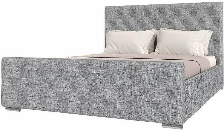 Кровать 1400х2000 НК-Мебель Интеро 72306760 Серый 110x149.4x220.5