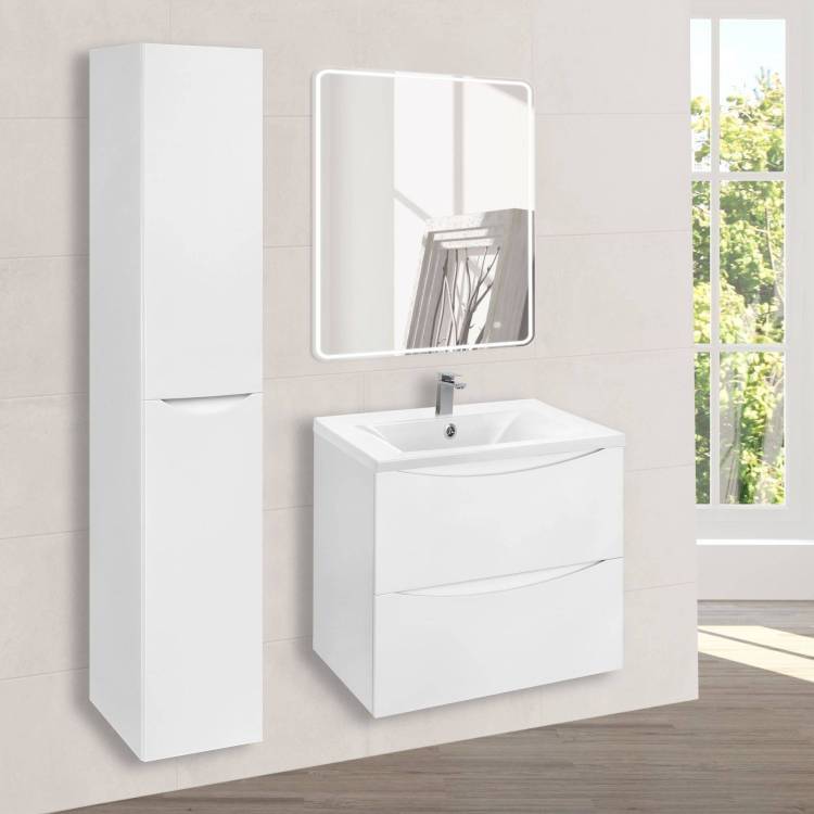 Тумба с раковиной Vincea Mia 600 2 выкатных ящика, G.White