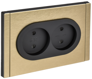 Розетка 2-местная IEK Forte&Piano FP-R20-10-1-M-K37 шампань