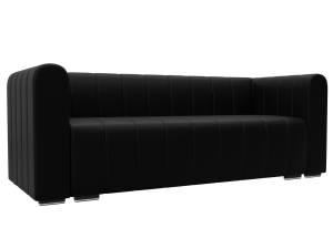 Прямой диван Лига Диванов Лига-073 129992 GRIFON 18 черный