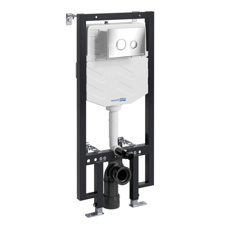 Система инсталляции для унитазов Wasserkraft Vils 56TLT.010.ME.CH01 клавиша хром