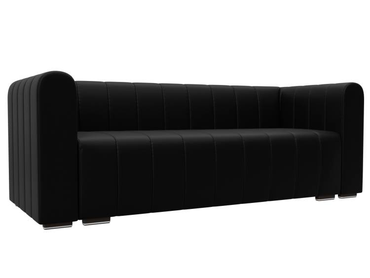 Прямой диван Лига Диванов Лига-073 129992 GRIFON 18 черный