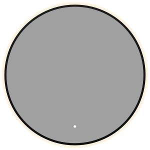 Зеркало Aquanet Контур 00367654 LED подсветка, черное, D100