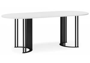 Стол Notta Хьюго О 620414 белая шагрень пленка, черный 180x90x75.5