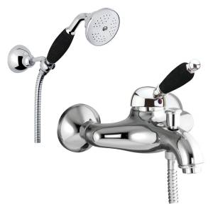 Смеситель для ванны с душем Fiore Imperial Black 89CR5104 хром