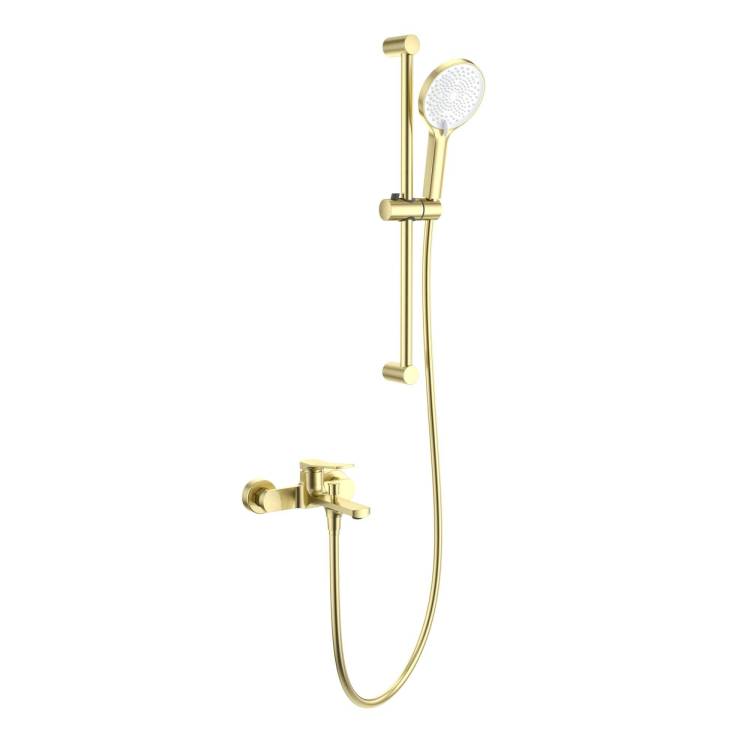 Смеситель для ванны Wonzon & Woghand WW-C2036-BG с душевым гарнитуром, брашированное золото