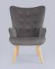 Кресло Stool Group Хью QH-8901K HLR-20 серый, велюр фото 4