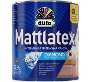 Краска для стен и потолков для влажных помещений латексная Dufa Mattlatex D100 матовая база 3 0.9 л