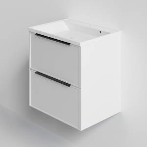 Тумба с раковиной La Fenice Simpla Twin Bianco NFNC-01-SIM-B-60-2-3-60 белая матовая, 60 см