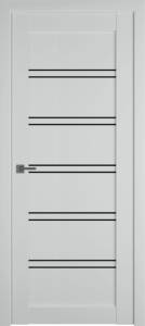 Межкомнатная дверь Владимирская Фабрика Дверей Emalex 28 Emalex Steel стекло Black Gloss 800x2000