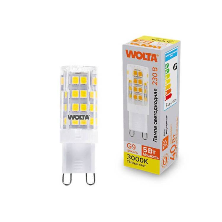 Светодиодная лампа Wolta WSTD-JCD-5W3KG9-C