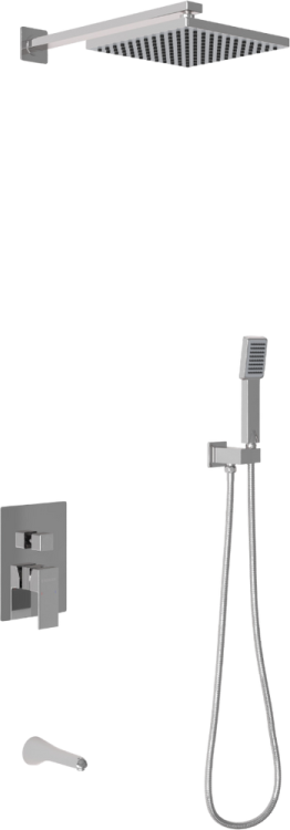 Душевой комплект Berges Wasserhaus Nardis 3S 071005 С ВНУТРЕННЕЙ ЧАСТЬЮ, хром