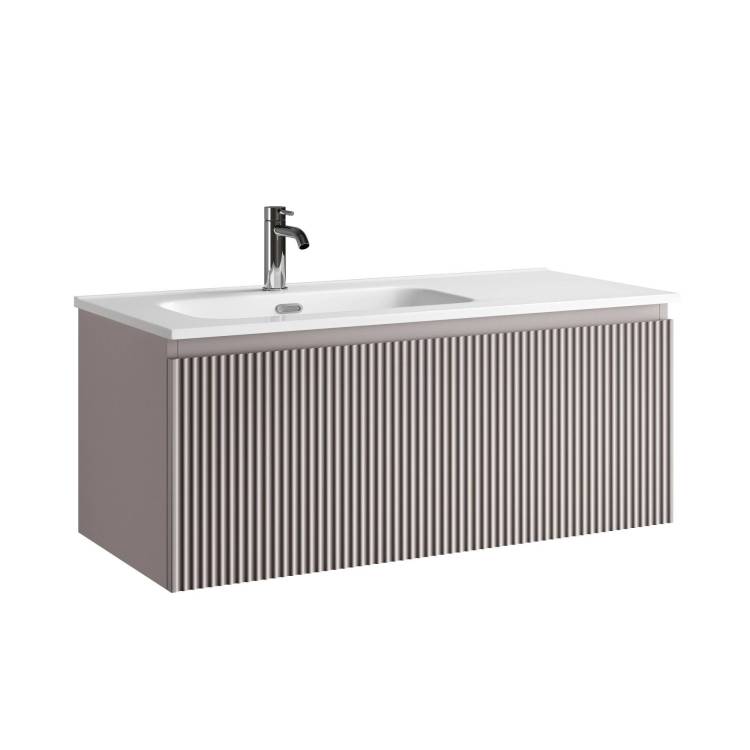 Тумба с раковиной Sancos Snob R 1.0 левая, Doha Soft, 100x42.6