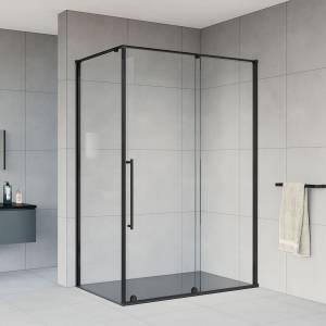 Душевой уголок Vincea Arno VSR-1A9012CLB, 1200*900, черный, стекло прозрачное