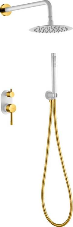 Душевой комплект Boheme Uno 464-WG С ВНУТРЕННЕЙ ЧАСТЬЮ, white gold
