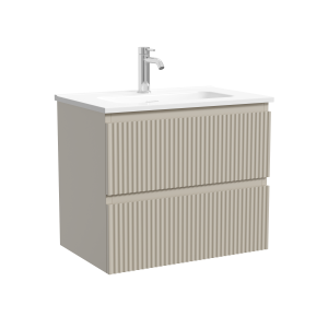 Тумба под раковину Sancos Snob R SNR60/39CE c двумя ящиками Soft close, Beige Soft, 59x39x50