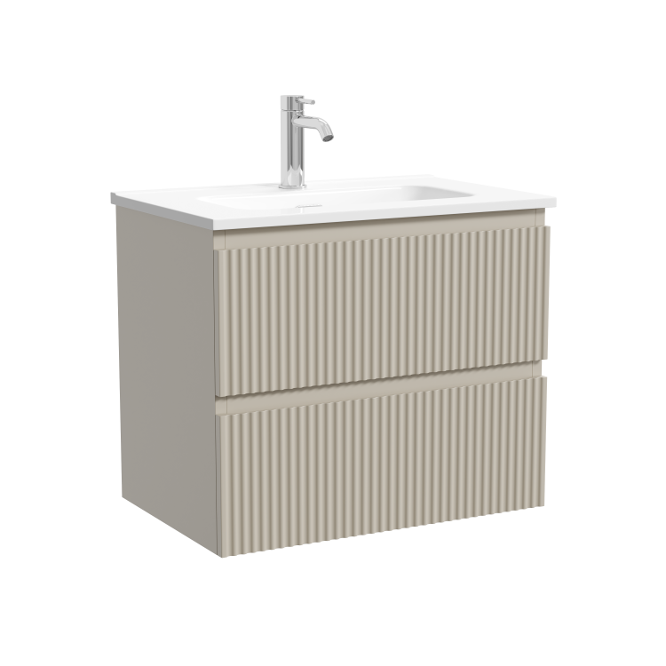 Тумба под раковину Sancos Snob R SNR60/39CE c двумя ящиками Soft close, Beige Soft, 59x39x50