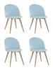 Набор из 4 стульев Stool Group Лион DC-69030 HLR-16 X4 пыльно-голубой