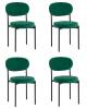 Набор из 4 стульев Stool Group Бриф SN AV 477-C69-9005-K X4 зеленый, велюр