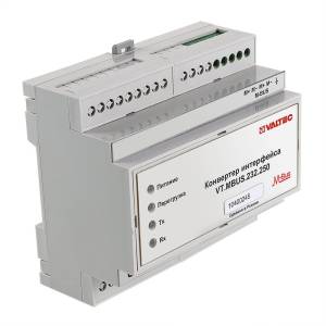 Конвертер VALTEC M-BUS/RS232, внешн пит 24 В, крепл на DIN рейке, до 250 приборов