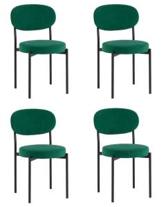 Набор из 4 стульев Stool Group Бриф SN AV 477-C69-9005-K X4 зеленый, велюр