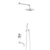 Душевой комплект Damixa Scandinavian Pure 936510000 хром, встраиваемый, со смесителем, с изливом