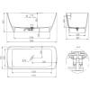 Ванна из искусственного камня Salini Agata S-Sense 180x80, глянцевая фото 6