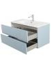Тумба с раковиной Cezares Duet-N 100 голубой жемчужный, раковина CZR-8095-100 фото 7