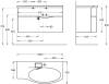 Мебельная раковина Kerama Marazzi Riva 100 R белая глянцевая фото 8
