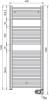 Полотенцесушитель электрический Zehnder Aura PBECZ-120-050/MQ CR 120x50 хром фото 3