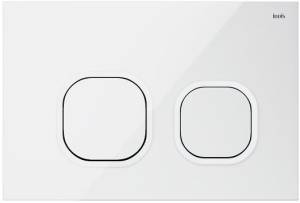 Кнопка смыва IDDIS Uniglass UNG01GWi77 стекло, белая