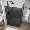 Душевой уголок Grossman Galaxy 120.K33.01.1310.21.10 профиль черный матовый, стекло тонированное, 130x100x195 фото 4