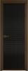 Межкомнатная дверь Profil Doors 1 AX цвет профиля Деорэ, стекло безопасное 6 мм мору черный 800x2000