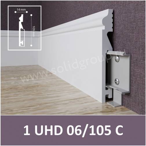 Плинтус под покраску Solid 1 UHD 06/105C 2000x105x14