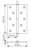 Петля карточная Morelli MSN 100X70X2.5 SG R матовое золото правая, с подшипником фото 2