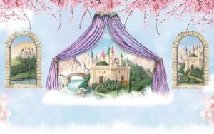 3D Фотообои Artegrafico «Облачный замок» KID014 песок