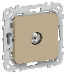 ТВ-розетка проходная тип M IEK Flite FI-A13-P-K59 хаки