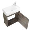 Тумба под раковину Belbagno Kraft Mini KRAFT MINI-500/260-1A-SO-PP-R 45x25x50 Pino Pasadena подвесная с распашной дверцей, правосторонняя фото 5
