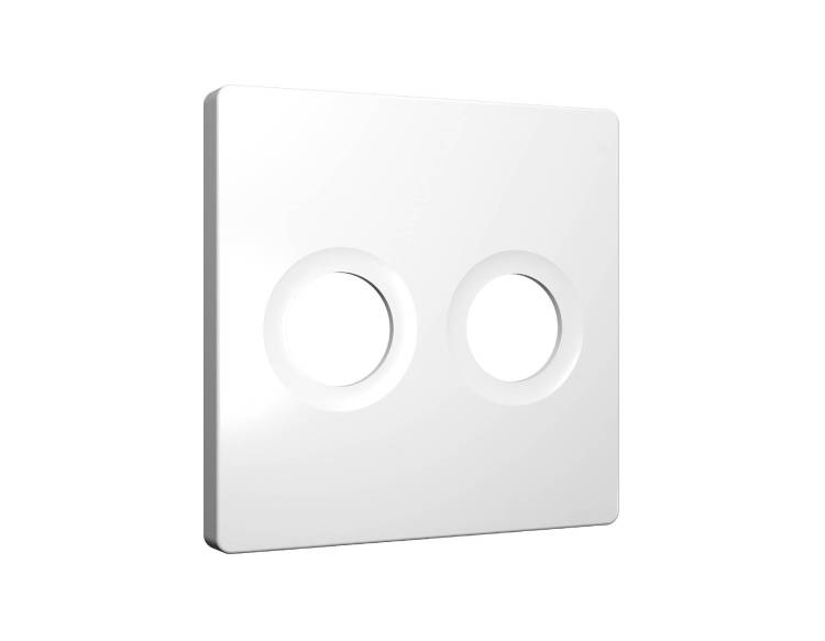 Лицевая панель для двойной TV розетки Ambrella Volt Alfa AP1333 белый матовый