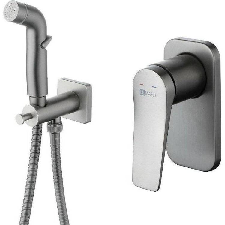 Гигиенический душ Lemark Bronx LM3719GM графит, со смесителем, с внутренней частью