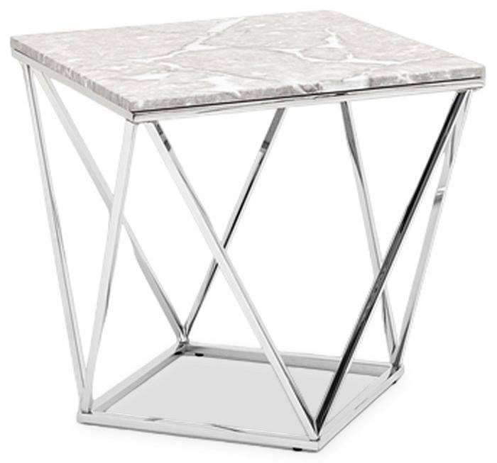 Стол журнальный Stool Group Авалон EET-0551 сталь серебро 61x61