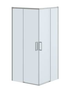 Душевой уголок Cezares PLANE-A-2-90-C-IN профиль сатин, стекло прозрачное, 90x90x195