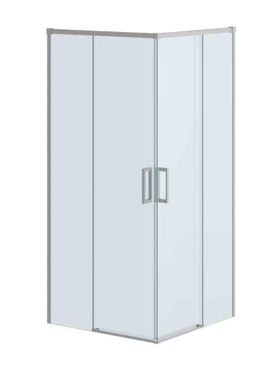 Душевой уголок Cezares PLANE-A-2-90-C-IN профиль сатин, стекло прозрачное, 90x90x195