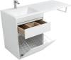 Тумба с раковиной Aquanet Токио 68 1 ящик, с бельевой корзиной фото 6